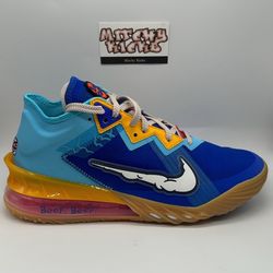 Nike LeBron 18 Low Wile E. vs Roadrunner Space Jam Sz. 9.5