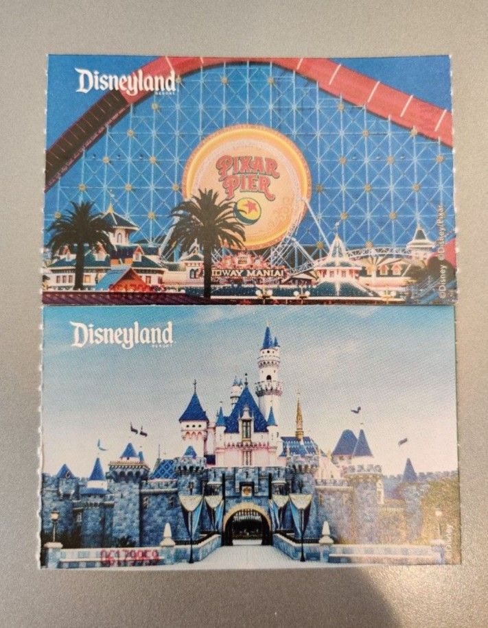 2 Disneyland Hopper Tickets (No Blockout Dates) Exp. 12/1/25