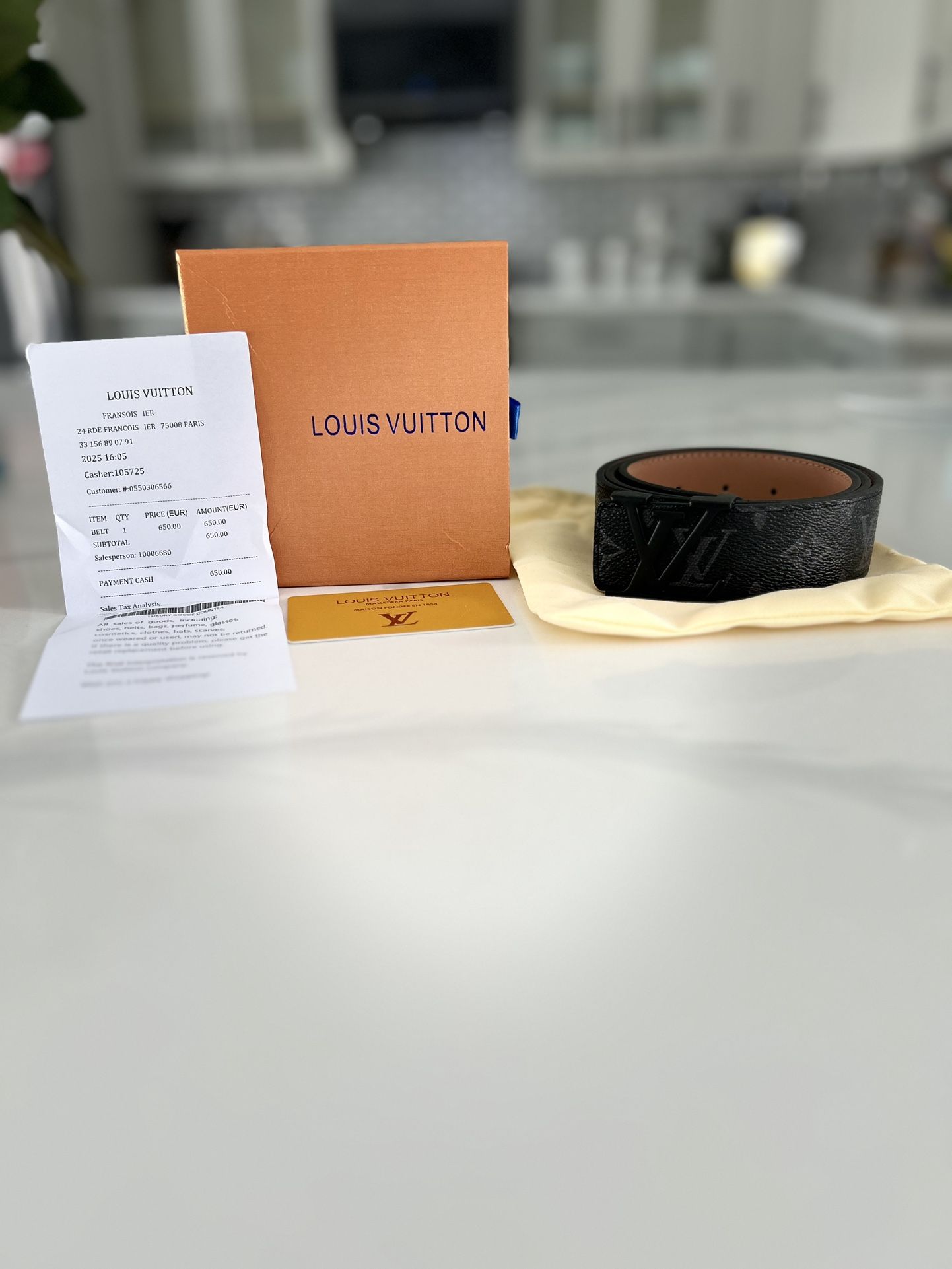 black louis vuitton belt