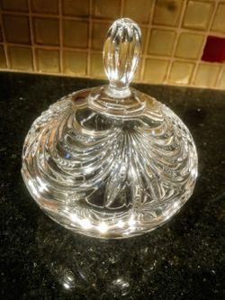 Vintage Crystal Candy Dish With Lid