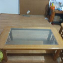 1 Coffee Table, 1 End Table, And 1 Roll Top Desk