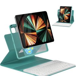 Magnetic Keyboard Case for iPad Pro 12.9-inch (6th, 5th, 4th, 3rd Generation) - 360 Rotatable Detachable - Wireless Keyboard Case for iPad 2018, @D1