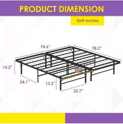 King Metal Bed Frame