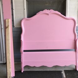 Solid Wood Twin Bed  Can Be Used As Is Or Repainted 