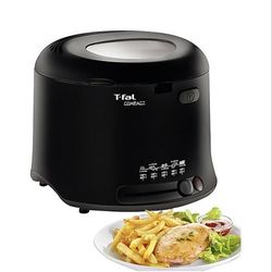 T-Fal Compact Deep Fryer - 1.69 quart Oil / 2.20 lb Food - Black