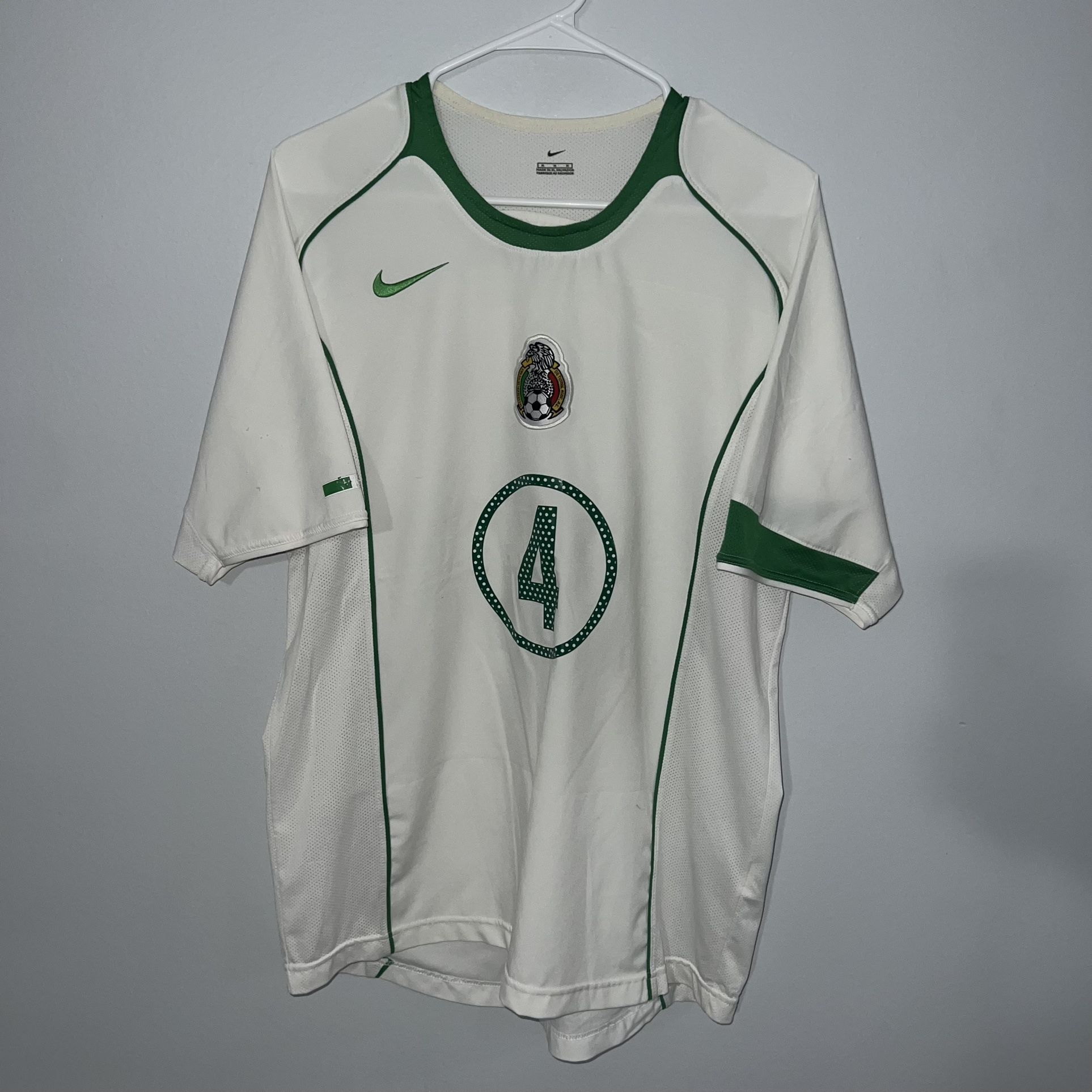 Mexico Team Jersey Mens Medium White Nike 2005 2006 Futbol Rafa