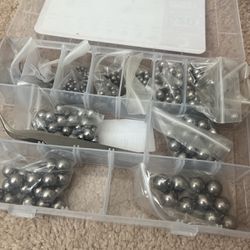 620Pcs 12 Size Stainless Steel Precision Steel Balls, Bulk Bearings Ball Assortment Kit, 3/32", 1/8", 5/32", 3/16", 7/32", 1/4", 9/32", 5/16", 11/32",