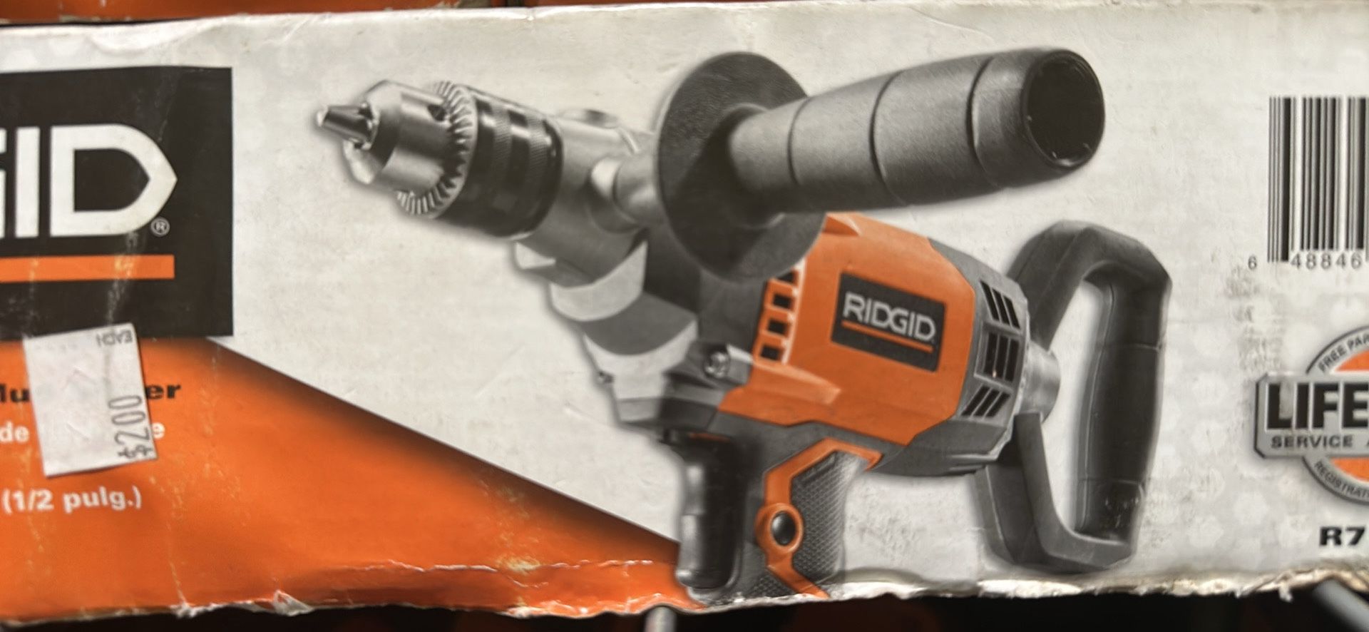 Ridgid 1/2” spade handle mud mixer $150 (financing available)