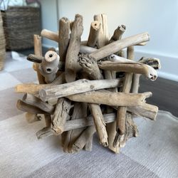 Handcrafted Driftwood Decorative Sphere