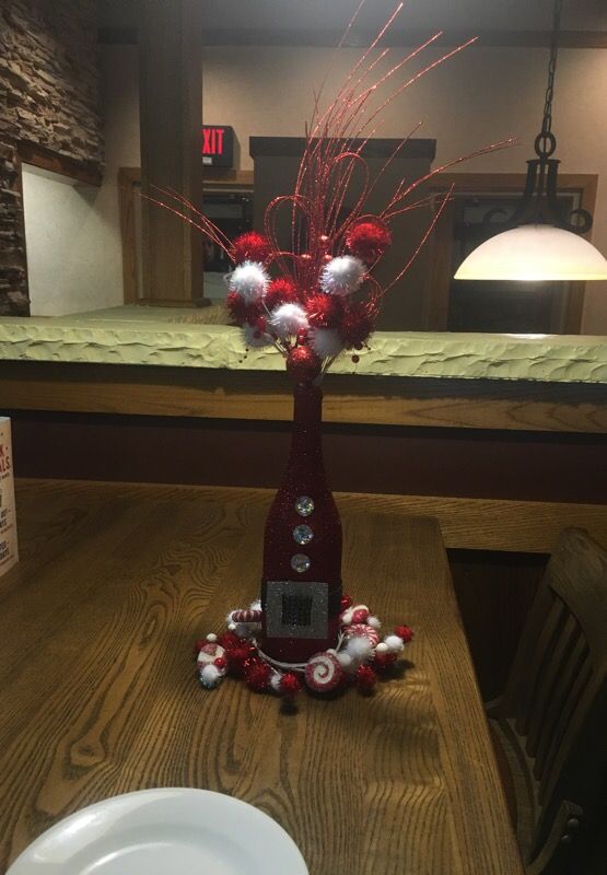 Santa wine bottles