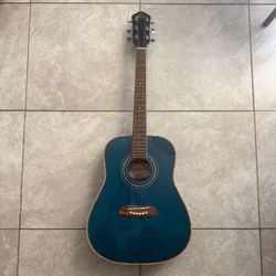 Oscar Schmidt Acoustic Guitar – Teal Blue