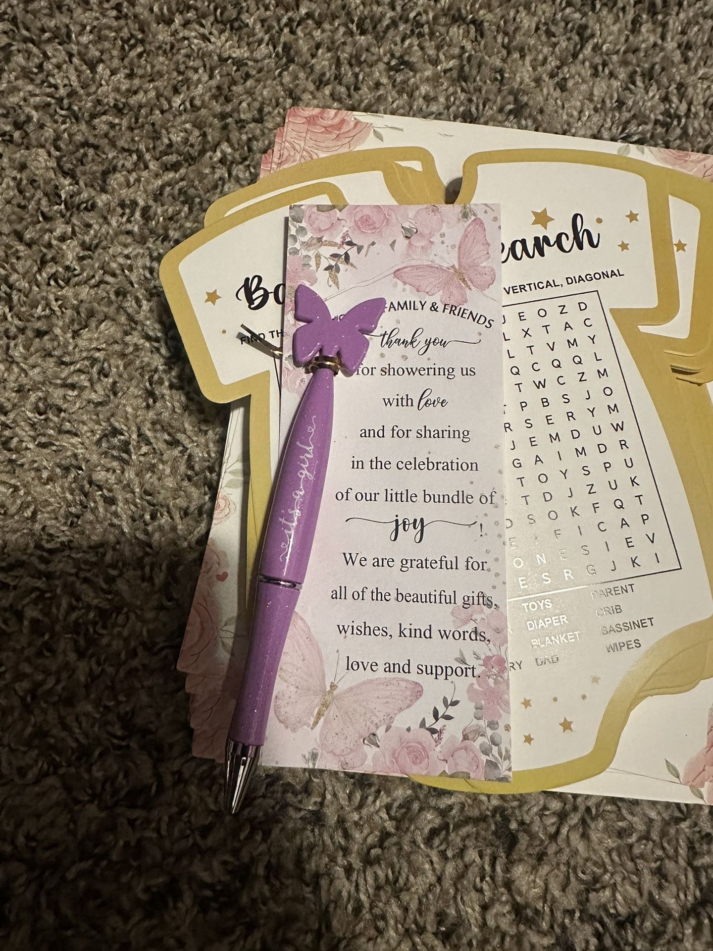 Baby Shower Games And Pens