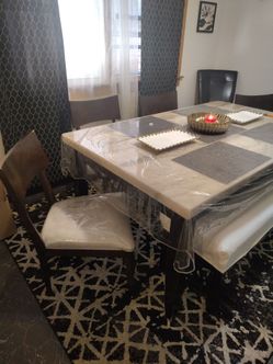 Dining table and chairs