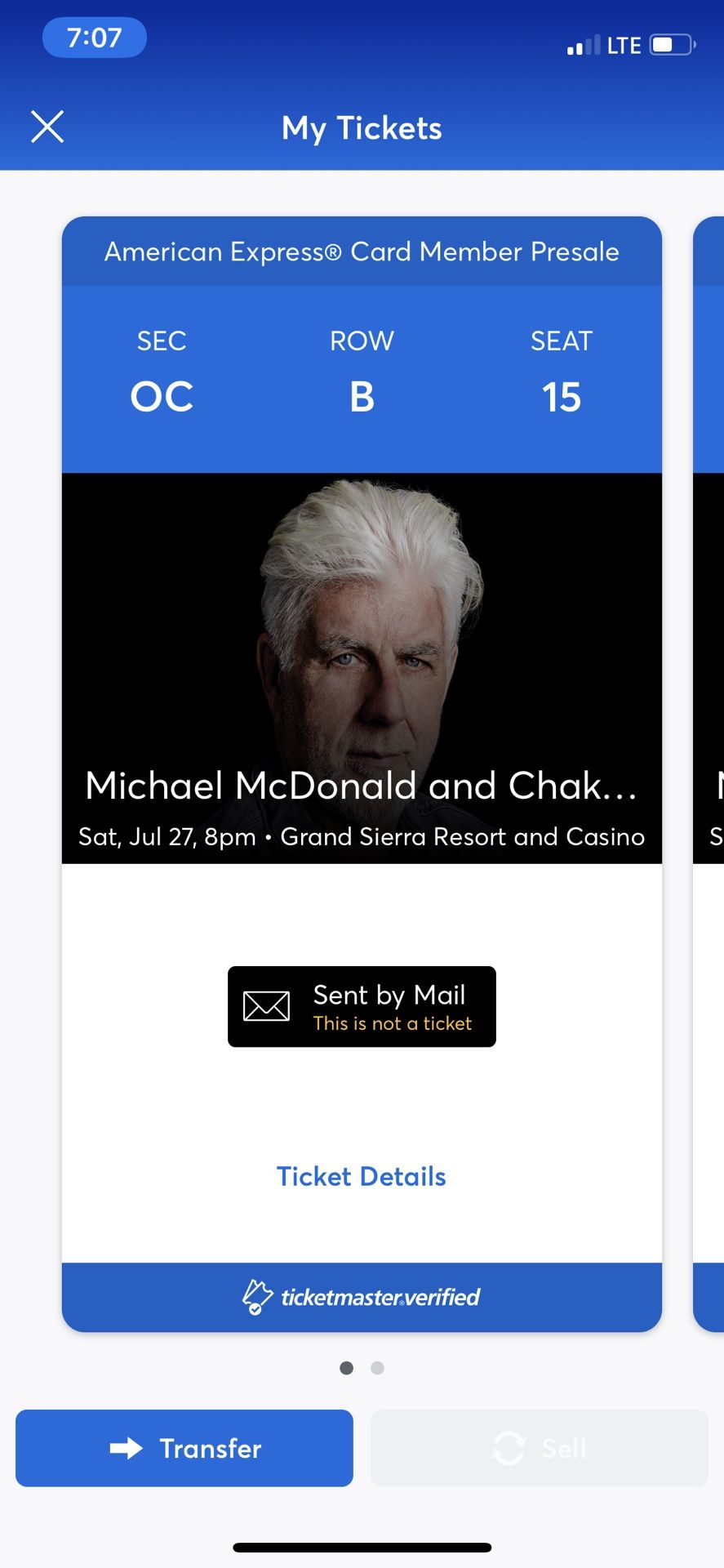 CHAKA KHAN MICHAEL MCDONALD CONERT TICKETS