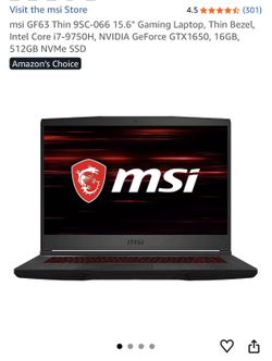 MSI Gaming Laptop -OBO
