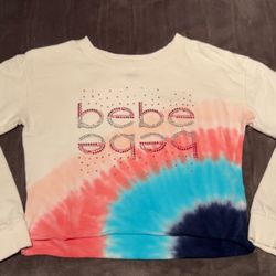Girls Bebe rhinestone tie-dye sweatshirt Size M (10/12)