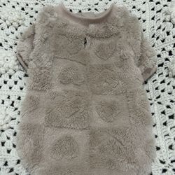 Cozy Beige Hearted Dog Sweater (Read Description)