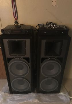 Everything to speakers studios amplifier 3500 and a DJ mixer is negotiable talk to me please don't waste my time