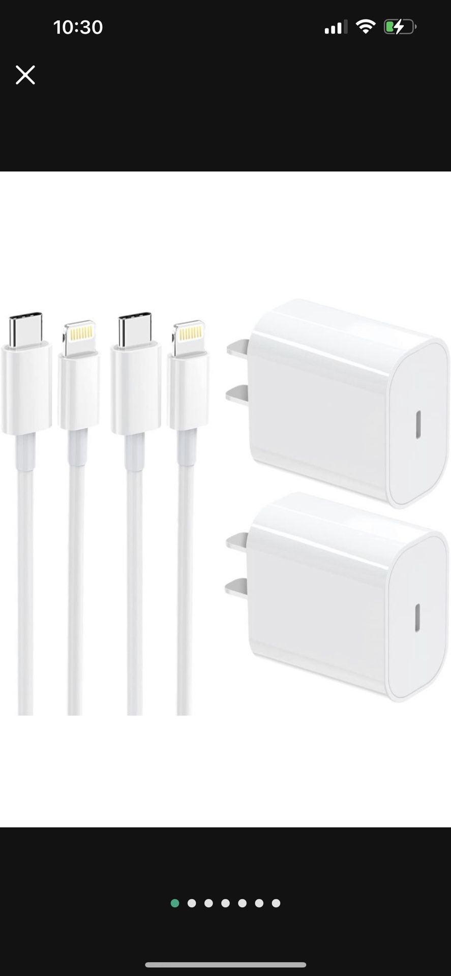 iPhone Fast Charger【Apple MFi Certified】18W PD USB C Wall Charger 3 Pack 6FT Lightning Cable Fasting Charging Adapter Compatible with iPhone 12/12 Min