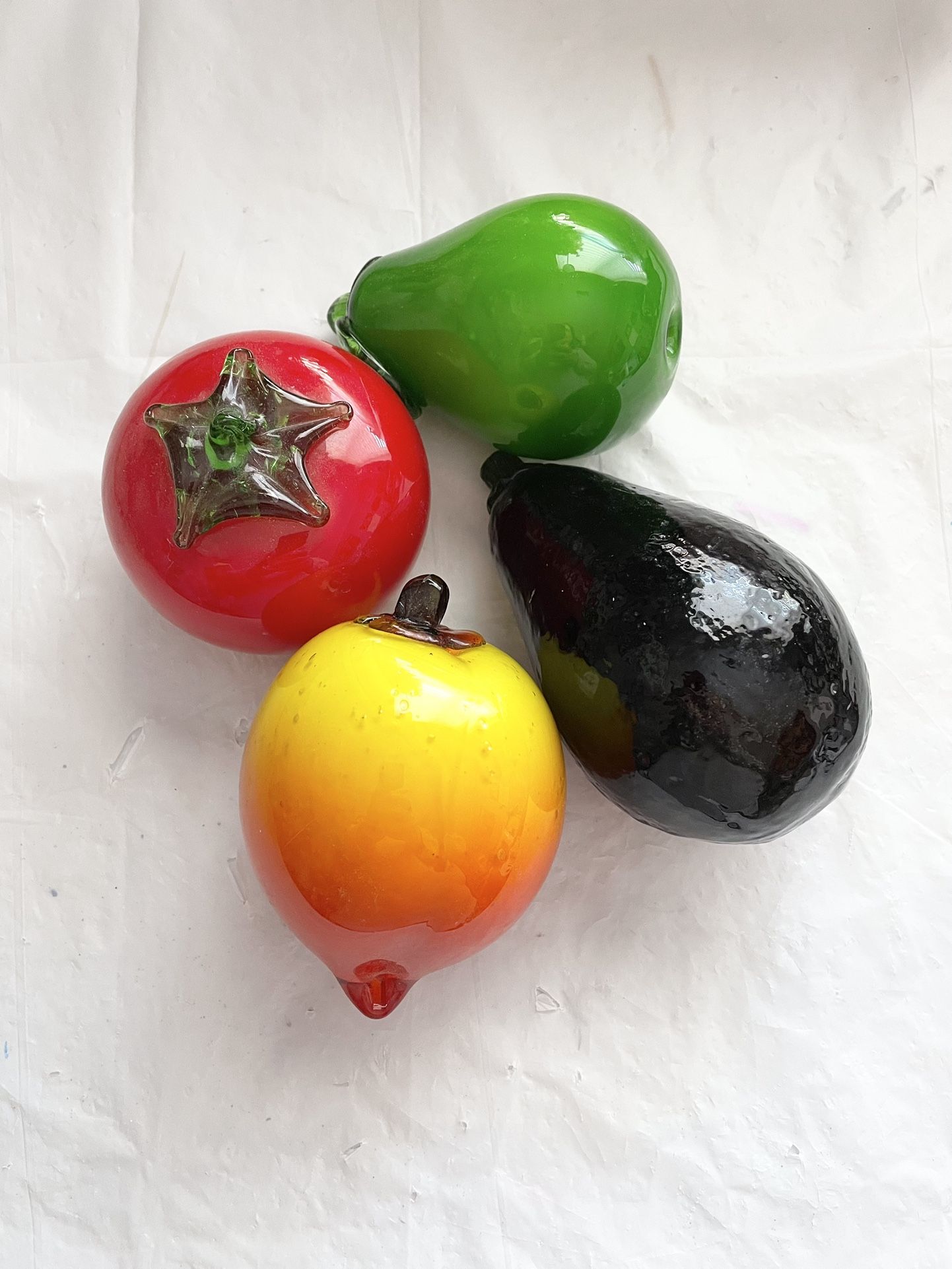Glass Art Fruit And Veggie
