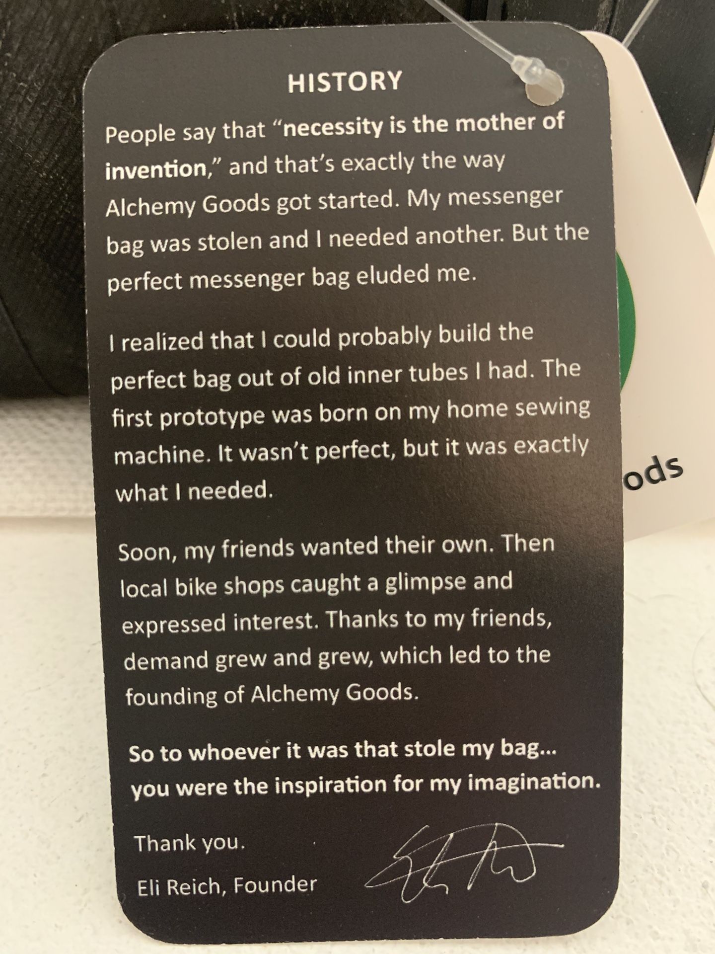 Messenger Bag Handmade From Recycled Bicycle Tires And Seatbelt By Alchemy Goods for Sale in