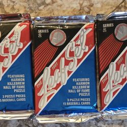 1991 Leaf Series 2 Baseball Cards Packs  (3)