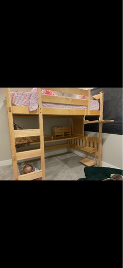 Free Loft bed (full) with desk underneath