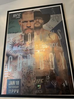 UFC 246 Authentic Conor McGregor/Cowboy Signed Event poster  #70/125