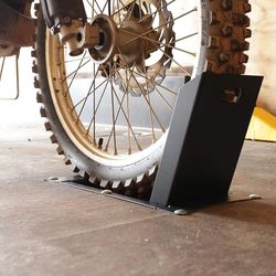 Recessed Motorcycle Wheel Chock - Accommodates Most tire Sizes - Constructed of Powder-Coated 