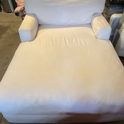 Cream Colored Giant Chaise Lounge