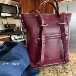 Women’s Cole Haan Leather Backpack