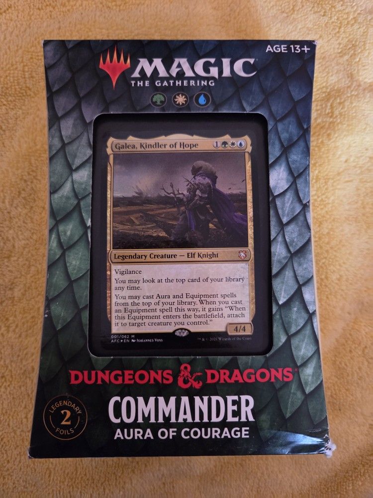 Magic The Gathering Dungeon And Dragons Commander Aura Of Courage