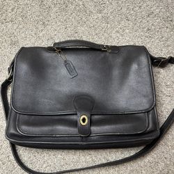 Vintage Coach Black Leather Bag (Men)