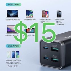 IPhone 14 13 PD Pioneer 65W 4-Port GaN Tech USB C Desktop Charger