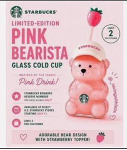 Authentic Starbucks Bearista Glass cup