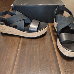 Sorel Cameron Flatform Slingback Wedged Sandal 10.5 shoes