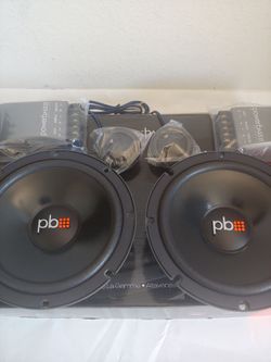 POWERBASS 1 PAIR 6.5" 210 WATTS COMPONENT SET WITH CROSSOVER CAR SPEAKER