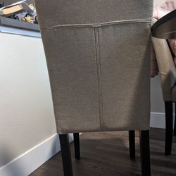 3 Linen Comfortable Chairs (Green) $15 each Or $40 For All