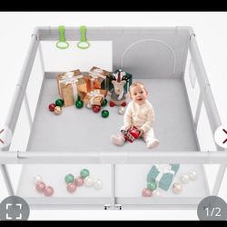 Fodoss Baby Playpen, Playpen For Babies & Toddlers, 47x47 Small Baby Play Pen,Toddler Playpen For Apartment,Play Yard For Baby,Baby Activity Play Fenc