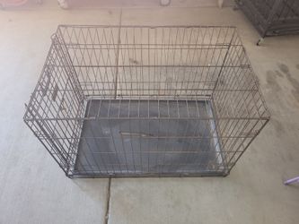Large Folding Wire Dog Crate with Tray