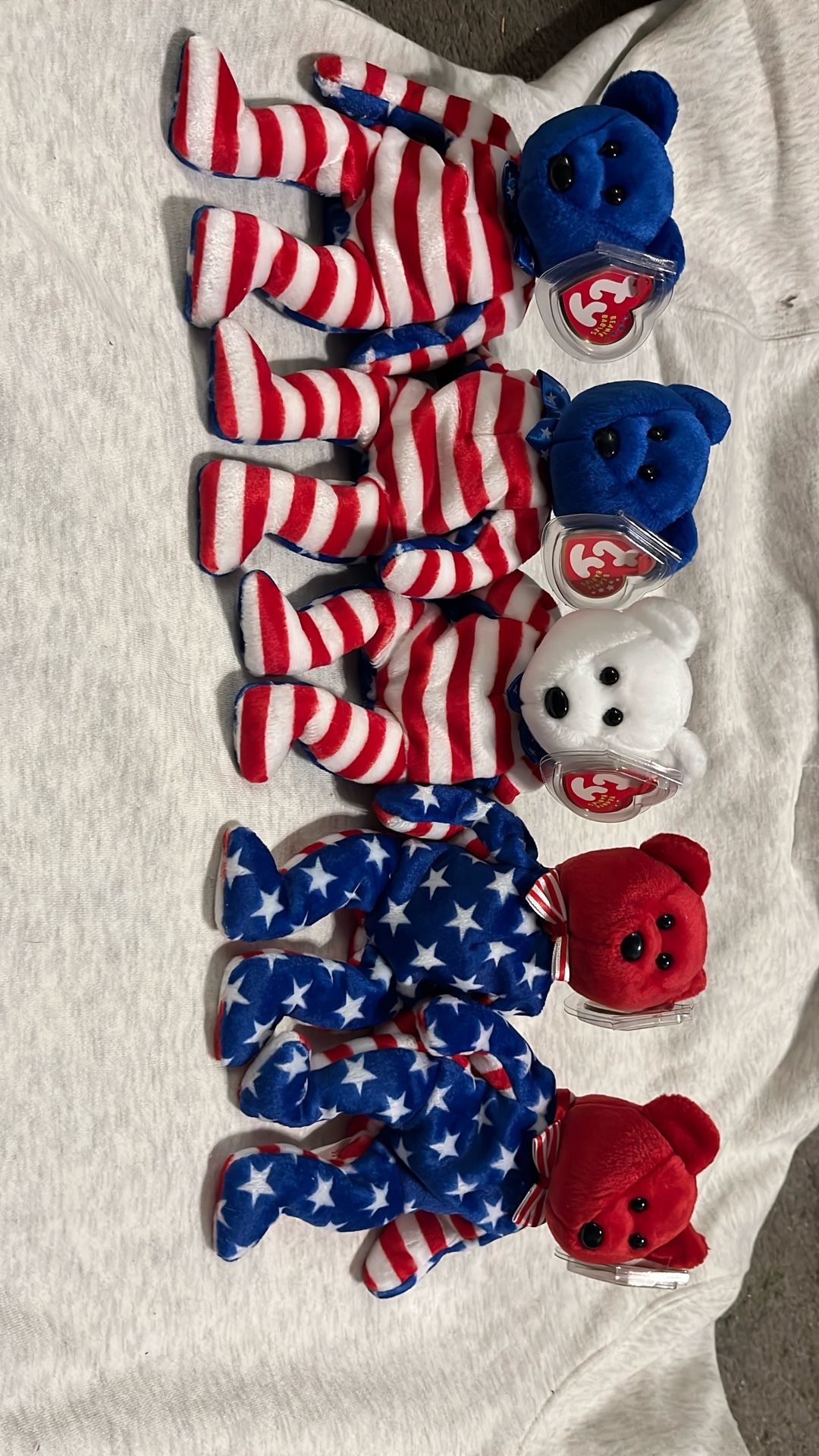 5 Liberty Beanie Babies