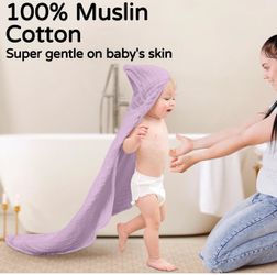 Baby Hooded Towel 100% Muslin Cotton
