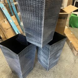 24 In Taper Planters with Drainage Holes