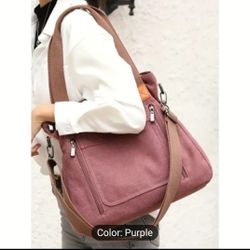 Women's Canvas Hobo Tote Crossbody Bag