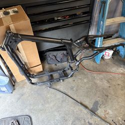 Sportster frame chassis with CA Salvage Title in hand