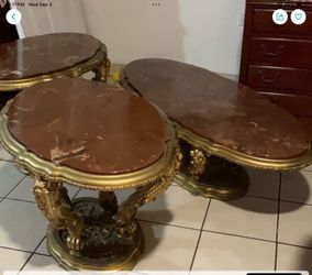 Vintage marble coffee  Tables set