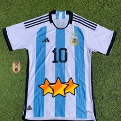 Argentina Messi Jersey 3 Stars