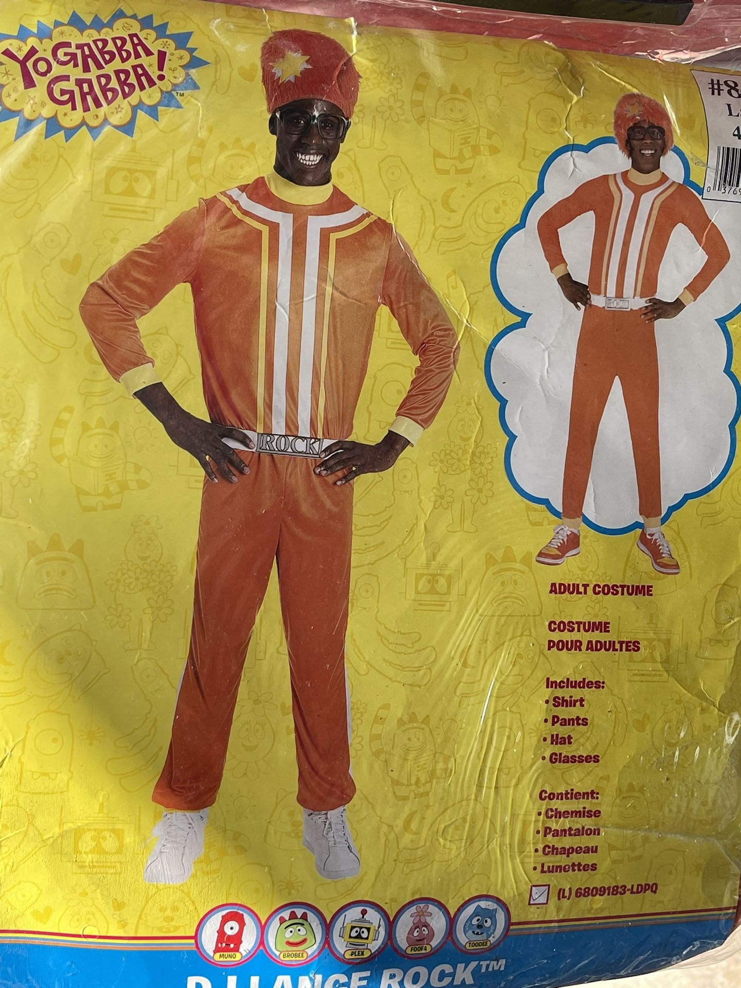 Dj Lance Rock Yo Gabba Gabba! Men’s Costume Size large