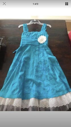 NWOT My Michelle Girls Blue Dress Size 14