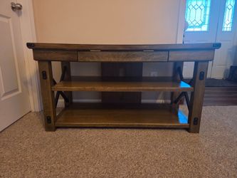 Rustic Farmhouse Wood TV Stand Console Table